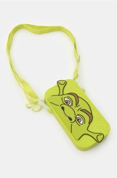 Силіконовий чохол через плече з 3D-елементами Shrek - жовто-зелений