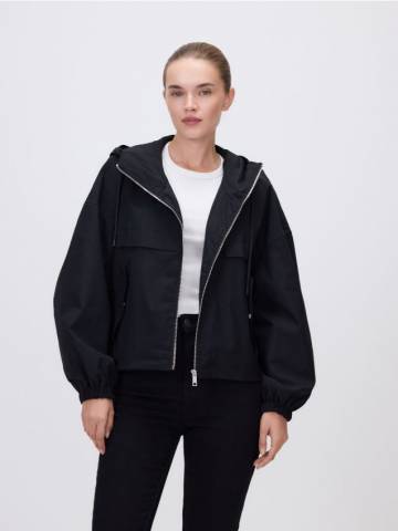 Reserved - Куртка з каптуром - чорний - UB876-99X Reserved - Куртка з каптуром - чорний - UB876-99X