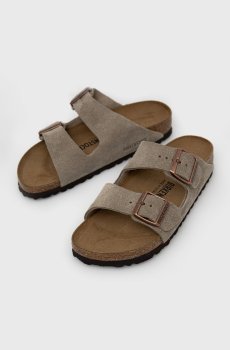 Замшевые шлепанцы Birkenstock Arizona BS
