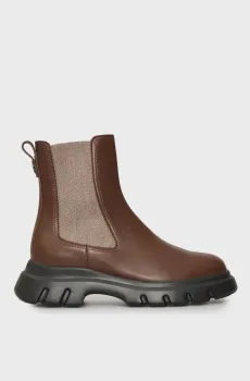 Женские темно-коричневые кожаные челси Коричневый 38 Voile Blanche 2502436-0D01