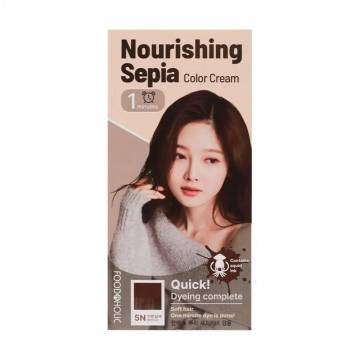 Крем-краска для волос Food A Holic Nourishing Sepia Color Cream 5N Dark Brown, 120 г Крем-краска для волос Food A Holic Nourishing Sepia Color Cream 5N Dark Brown, 120 г