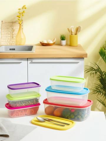 Контейнери для їжі – набір з 7 шт. - різнобарвний