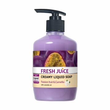 Жидкое крем-мыло Fresh Juice Маракуйя и камелия с маслом камелии, 460 мл Жидкое крем-мыло Fresh Juice Маракуйя и камелия с маслом камелии, 460 мл