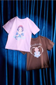 Бавовняні футболки з принтом 2 pack Disney Princess - різнобарвний