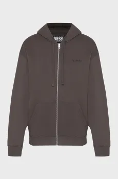 Мужское темно-серое худи S-NEW-GINN-HOOD ZIP-CORN FELPA Серый L Diesel A19773 RKNBA