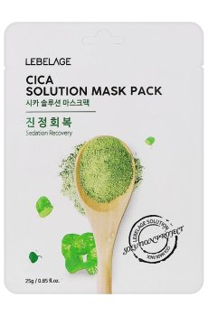 Тканевая маска для лица Lebelage Cica Solution с центеллой азиатской, 25 г