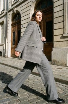 Штани wide leg - сірий