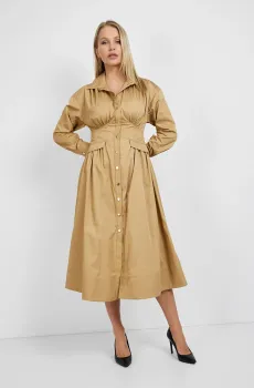 Женское коричневое платье Коричневый XS ANDRE TAN 34028PO