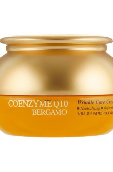 Регенерирующий крем для лица Bergamo Coenzyme Q10 Wrinkle Care Cream от морщин, с коэнзимом и гиалуроновой кислотой, 50 г