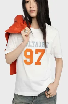 Женская белая футболка Boo Белый L ZADIG&VOLTAIRE JWTS02865_JUDO