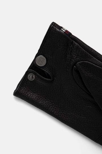 Кожаные перчатки Tommy Hilfiger мужские цвет чёрный AM0AM12826 Кожаные перчатки Tommy Hilfiger мужские цвет чёрный AM0AM12826