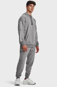 Мужской серый спортивный костюм (худи, брюки) UA Rival Fleece Suit Серый S Under Armour 1379768-025