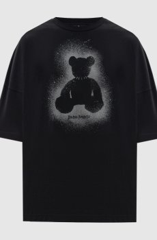 Черная футболка с принтом Spray Bear