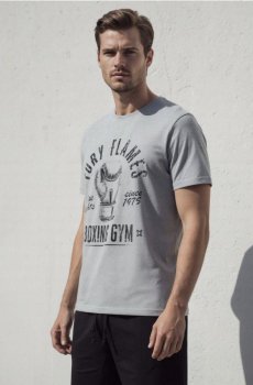 Бавовняна двочастинна піжама з принтом - різнобарвний