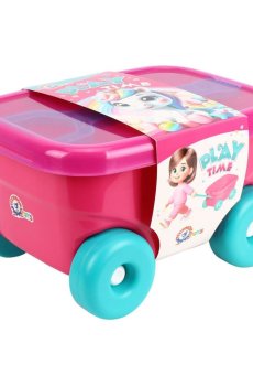 Игрушка-каталка TechnoK Тележка, розовая, от 3 лет, 38*28*54 см (1386)
