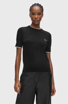 Женский черный шерстяной джемпер essential merino Черный XS Karl Lagerfeld B3W18039