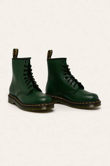 Кожаные полусапоги Dr. Martens 1460 женские цвет зелёный на плоском каблуке 11822203 Кожаные полусапоги Dr. Martens 1460 женские цвет зелёный на плоском каблуке 11822203