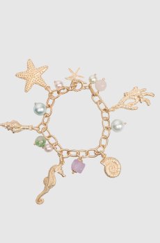 Золотой браслет-цепочка Lumina – Pastel с подвесками