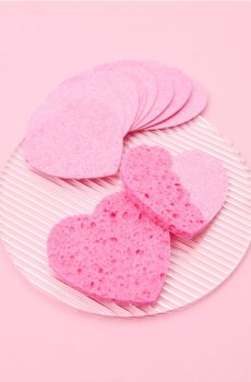 Губки для вмивання обличчя - пастельний рожевий