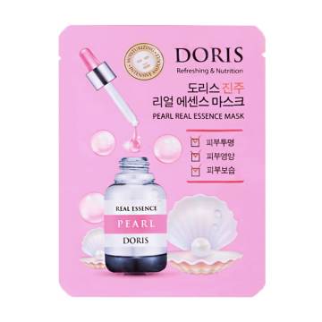 Ампульная тканевая маска для лица Doris Pearl Real Essence Mask с экстрактом жемчуга, 25 мл Ампульная тканевая маска для лица Doris Pearl Real Essence Mask с экстрактом жемчуга, 25 мл