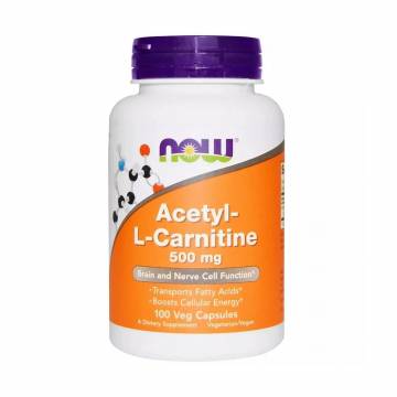 Ацетил-L-Карнитин NOW foods Acetyl-L-Carnitine 500 мг, 100 капсул Ацетил-L-Карнитин NOW foods Acetyl-L-Carnitine 500 мг, 100 капсул