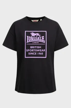 Женская черная футболка RAMSCRAIGS Черный L Lonsdale 117256