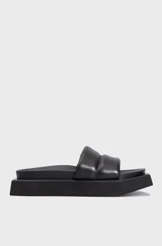 Женские черные кожаные слайдеры Isla Черный 40 PRPY PRSLT5044W