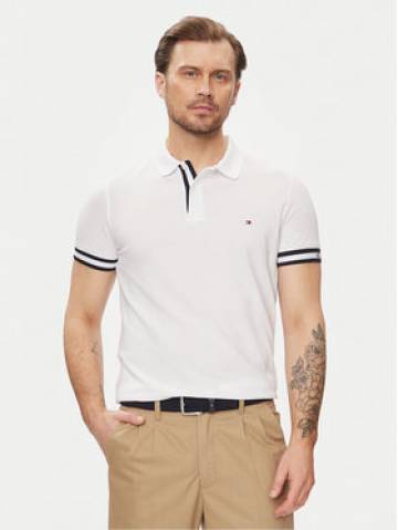 Tommy Hilfiger Поло Monotype MW0MW34737 Білий Slim Fit Tommy Hilfiger Поло Monotype MW0MW34737 Білий Slim Fit