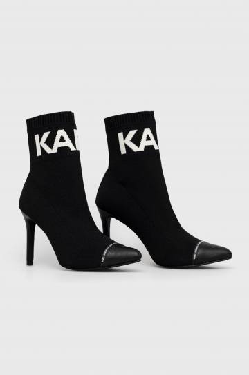 Полусапожки Karl Lagerfeld Panache Hi женские цвет чёрный на шпильке Полусапожки Karl Lagerfeld Panache Hi женские цвет чёрный на шпильке