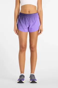 Женские фиолетовые шорты RC Ultra Light Printed Short 3 Фиолетовый S New Balance WB61R51KEPU