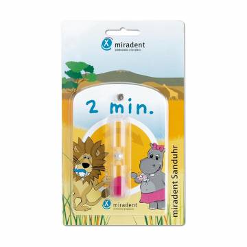 Детские песочные часы для контроля времени чистки зубов Miradent Sanduhr 2 Min Детские песочные часы для контроля времени чистки зубов Miradent Sanduhr 2 Min