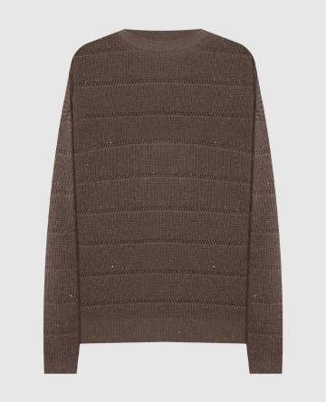Коричневый свитер из кашемира и шерсти Коричневый свитер из кашемира и шерсти
