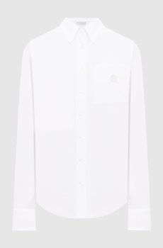 Белая рубашка с вышивкой эмблемы