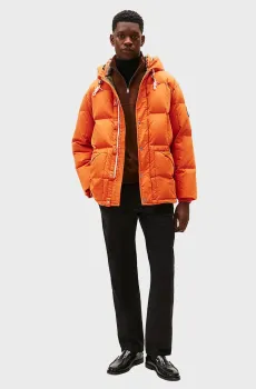 Мужской оранжевый пуховик SQUARE Оранжевый M Tommy Hilfiger MW0MW40614