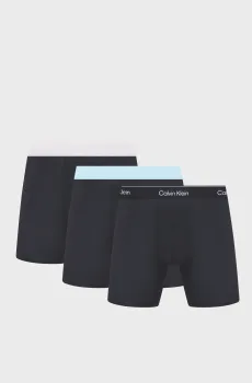 Мужские черные боксеры (3 шт) BOXER BRIEF Черный XXL Calvin Klein LV00NB4394