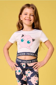 Коротка блузка Pokémon - кремовий