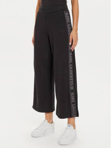 KARL LAGERFELD Трикотажні штани 246W1010 Чорний Relaxed Fit KARL LAGERFELD Трикотажні штани 246W1010 Чорний Relaxed Fit