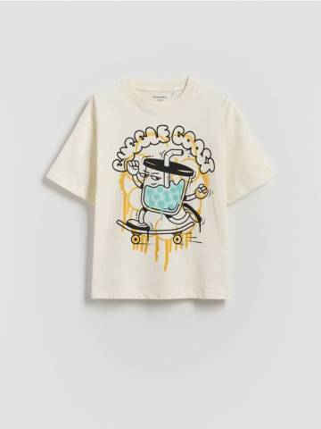 Reserved - Футболка великого розміру - білий - 010FH-00X