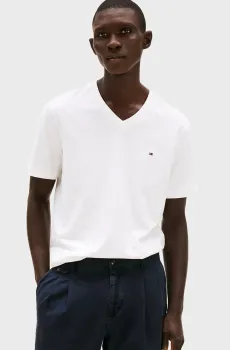 Мужская белая футболка ESSENTIAL V-NECK Белый L Tommy Hilfiger MW0MW39249