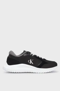 Мужские черные кожаные кроссовки EVA RUNNER LOW MG WMM Черный 40 Calvin Klein YM0YM01145