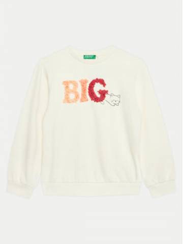 United Colors Of Benetton Світшот 3J68G10FU Écru Regular Fit United Colors Of Benetton Світшот 3J68G10FU Écru Regular Fit