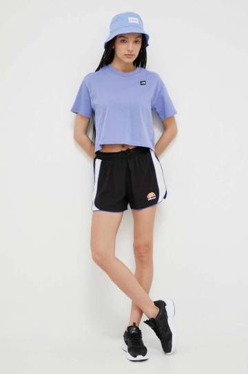 Шорты Ellesse женские цвет чёрный с узором высокая посадка Шорты Ellesse женские цвет чёрный с узором высокая посадка
