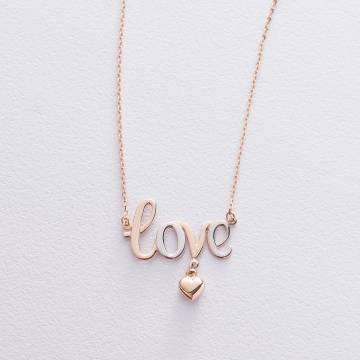 Золотое колье "Love" кол01024 Золотое колье "Love" кол01024