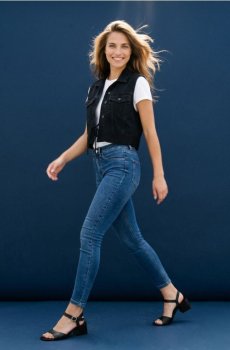 Джинси skinny з середньою посадкою - синій