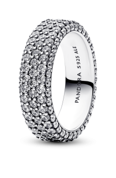 Каблучка "Три ряди паве"