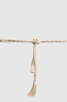 Плетеный пояс CHIUHA цвета айвори из льна