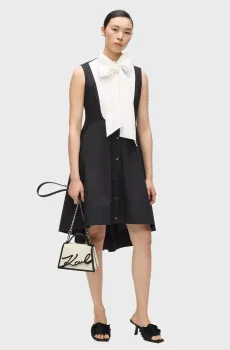 Женское черное платье BOW FASHION Черный 40 Karl Lagerfeld B2W13025