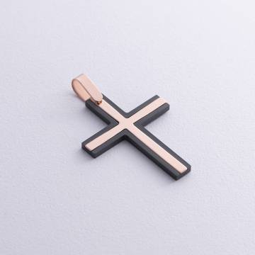Крест из красного золота (циркон) 503-00007 Крест из красного золота (циркон) 503-00007