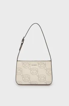 Женская белая кожаная сумка с узором K IKONIK 2.0 PERFORATED Белый ONESIZE Karl Lagerfeld 241W3003