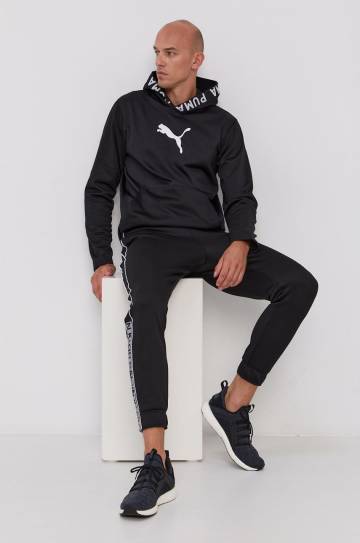 Кофта Puma 520893 мужская цвет чёрный с принтом Кофта Puma 520893 мужская цвет чёрный с принтом